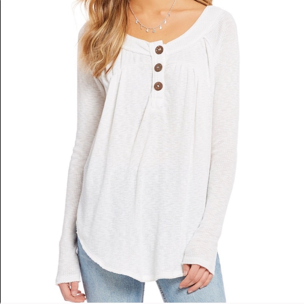 Free People Must Have Henley White Thermal